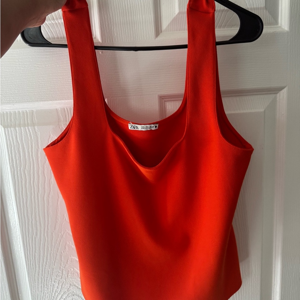Zara Women's Vibrant Red Tank Top